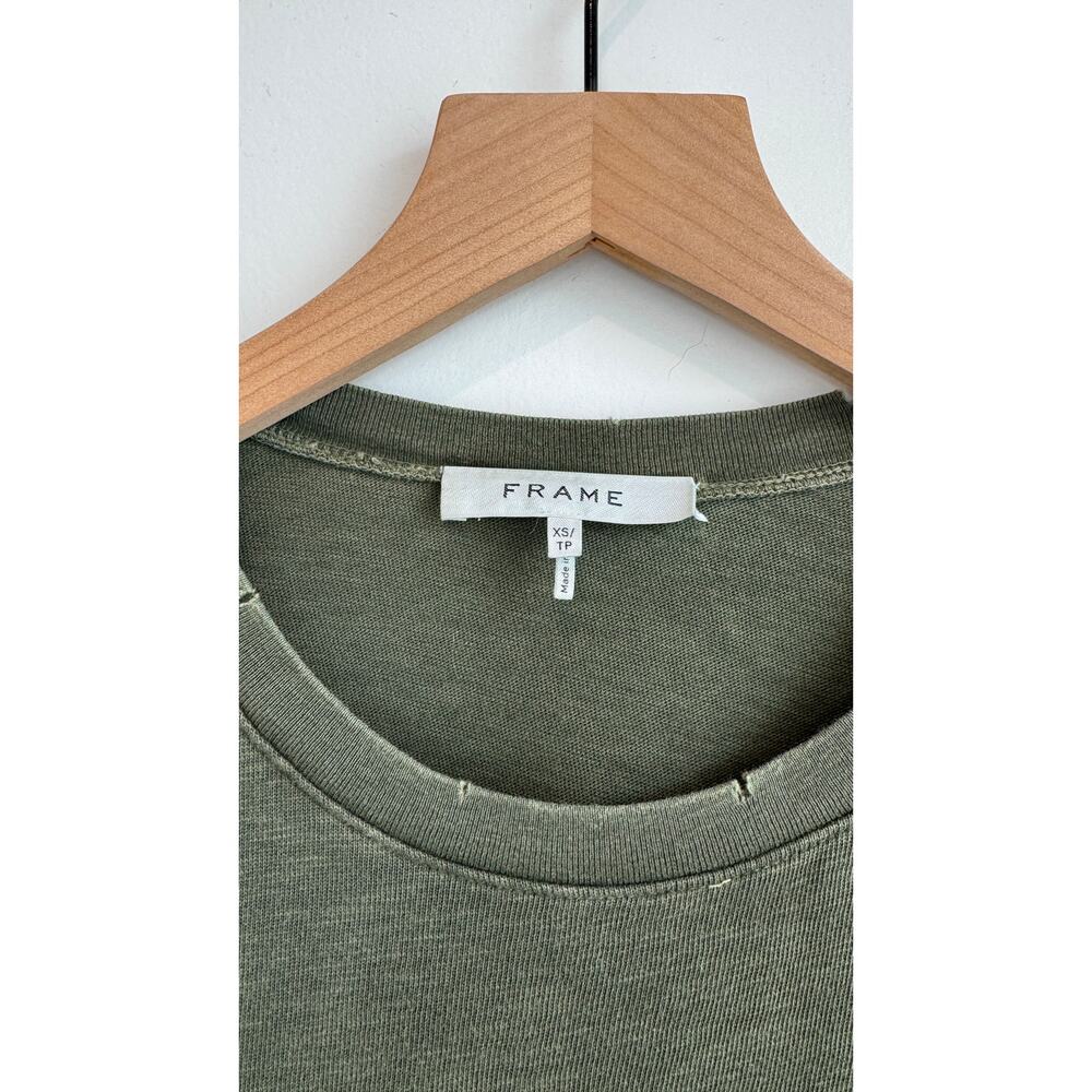 Frame Denim Oversized Crop Tee Organic Pima Cotton Size XS - Picture 2 of 9